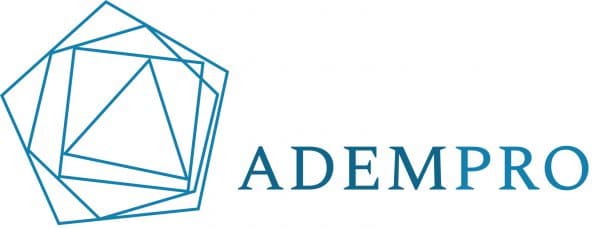Adempro logo blauw